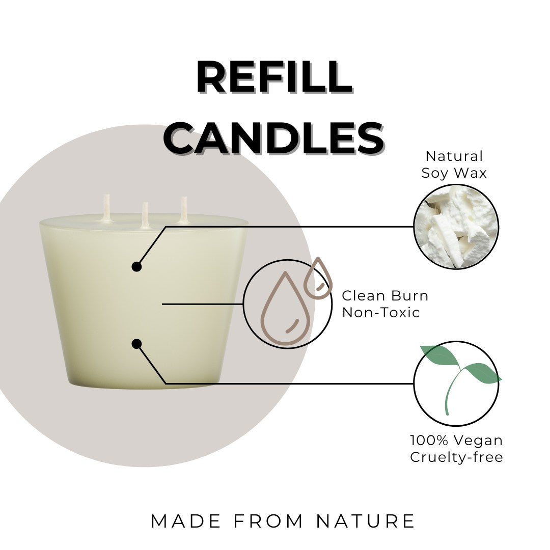 3 Wick Refill Candle Packs