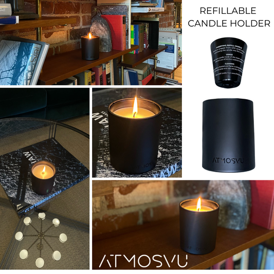 (Pre-Order) 1 Wick Reusable Candle Holder + Refill Candle